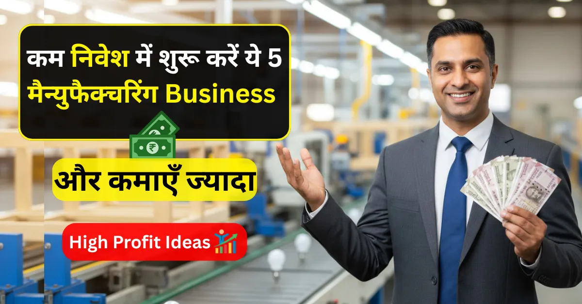 manufacturing business ideas in India in hindi with low investment