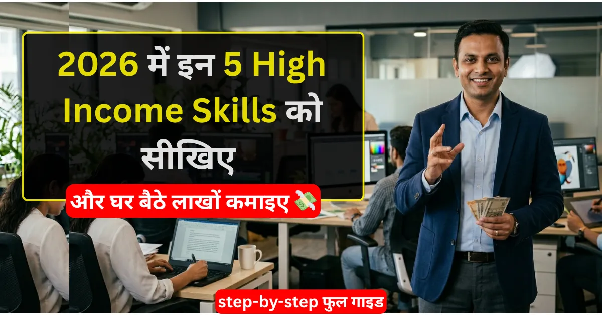 High income skills 2026 और work from home earning ideas