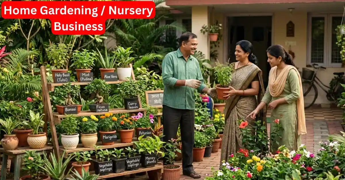 गांव में home gardening और nursery बिज़नेस – पौधे उगाकर बेचने का कमाई वाला काम