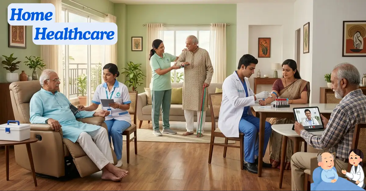 भारत में Home Healthcare Business – घर पर nursing, physiotherapy, diagnostic और doctor consultation की सुविधा