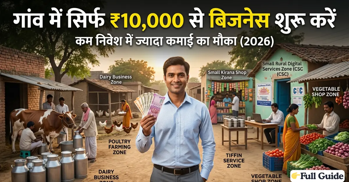 Village business ideas under 10000 in India 2026 – low investment high profit rural business opportunities